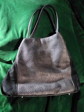 Leather And Suede Coach Eddie Bag